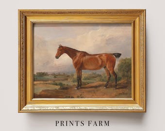 Horse Painting, Equestrian Art Print, Farmhouse Decor / P116