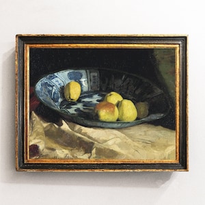 Apples Still Life, Fruits Vintage Painting, Vintage Print, Kitchen Decor, Mailed Print / P83