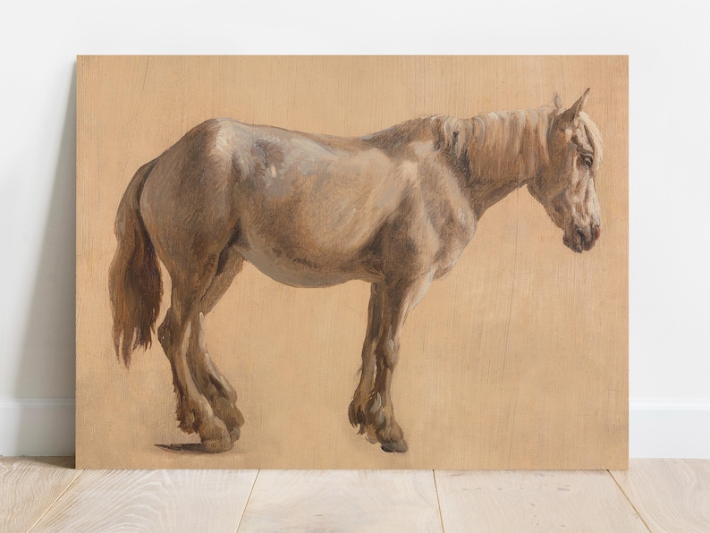 Equestrian Painting, Horse Portrait, Farmhouse Wall Art / P154 image 8