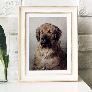 Dog Vintage Painting, Dog Portrait, Pet Portrait, Dog Decor, Animal Painting, Dogs Wall Art / P773
