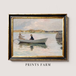 Boat Landscape Print, Seascape Wall Art  / P251