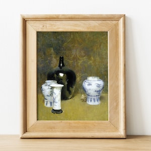 Still Life Painting, Vases Painting, Vintage Still Life, Kitchen Decor, Mailed Print / P23