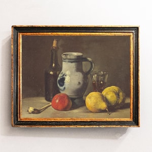 Pears Painting, Apples Painting, Pears Still Life, Fruit Painting, Kitchen Art Print, Farmhouse Print / P766