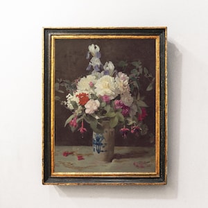 Flowers Painting, Roses Still Life, Vintage Print, Flowers Still Life, Mailed Print / P186