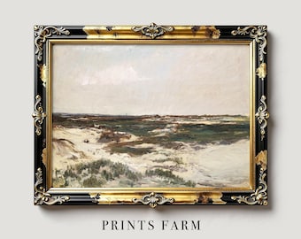 Coastal Painting, Country Landscape Print, Nautical Decor / P78