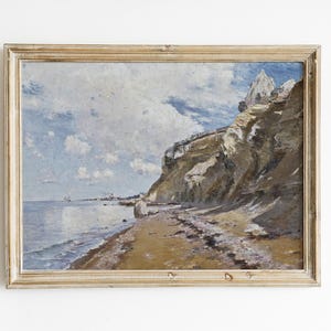 Seashore Landscape, Seascape Painting, Beach Painting, Beach Decor, Coastal Decor, Seascape Art / P455