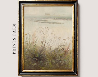 Wild Flower Print, Country Landscape, Farmhouse Decor / P169