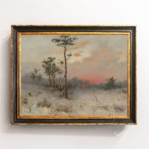 Winter Painting, Winter Landscape, Snow Painting, Country Landscape, Mailed Print / P178
