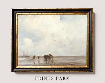 Antique Sailboats Paintings, Seaside Print Print, Coastal Decor / P153