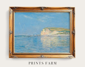 Seascape Painting, Coastal Art, Vintage Print / P259