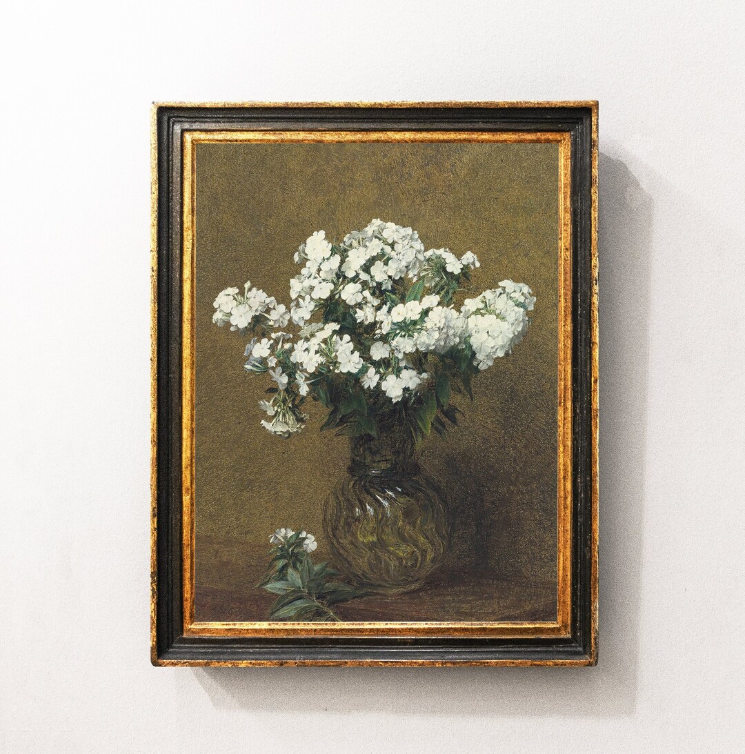 Flowers Painting White Flowers in Vase Floral Painting - Etsy