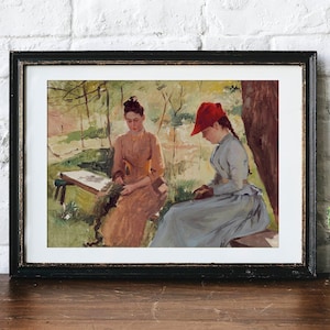 Women Portrait, Female Painting, Victorian Lady Art, Vintage Painting / P721