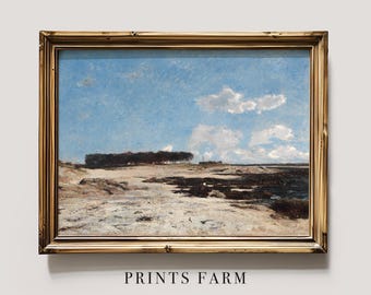 Seascape Painting, Beach Landscape Art Print, Coastal Decor / P50