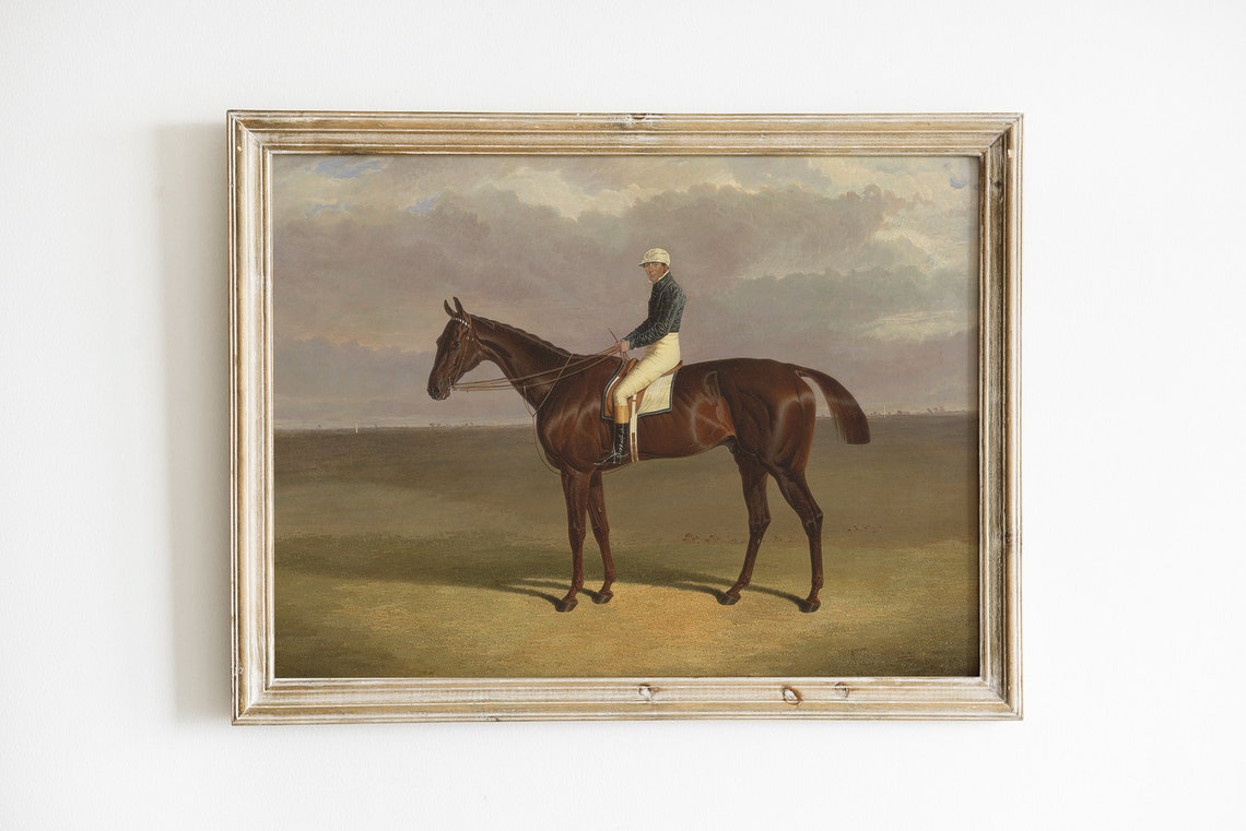 Horse Vintage Painting Equestrian Painting Horse Print - Etsy