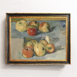 Apples Painting, Fruits Still Life, Vintage Apple Print, Kitchen Decor, Mailed Print / P704