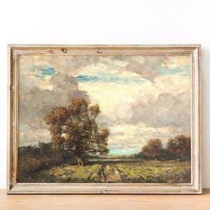Landscape Painting, Country Landscape, Vintage Landscape, Vintage Print, Mailed Print / P19