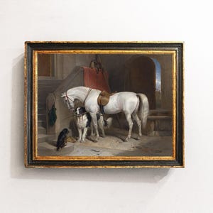 Horse Painting, Equestrian Painting, Horse Vintage Print, Equestrian Print, Wall Art / P118