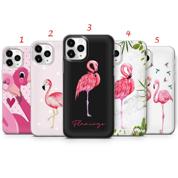 Pink Flamingo phone case tropical bird Cover for iPhone 15,14,13,6,7,8,SE2020,Xr,Xs,11,12 Galaxy A20e,A51,A12,A50,A70,S10,S21 FE,S22,A32,A52