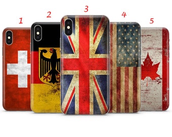 Funda para teléfono con la bandera estadounidense, diseño de EE. UU., cubierta de gel TPU suave.