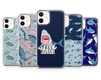Shark phone case Fish Cover for iPhone 15,14,13,6,8,11,7+12,XR Galaxy S22,A20e,A51,S10e,A12,S21,S22+,A32,A52,A70 Samsung S21 FE,A8,S20e,A50