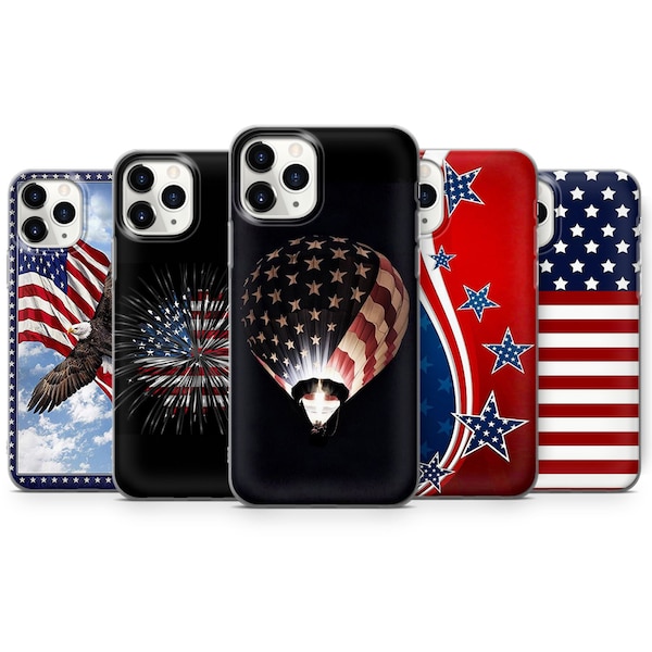 American Flag phone case USA Cover for iPhone 6,7,8,SE2020,11,12,13,Xs,Xr,14,15 for Galaxy A20e,A51,S10,A12,S21 for Huawei P20,P30 lite,P40,