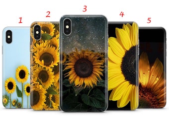 Sunflower Phone Case, Floral Design, TPU Gel Cover