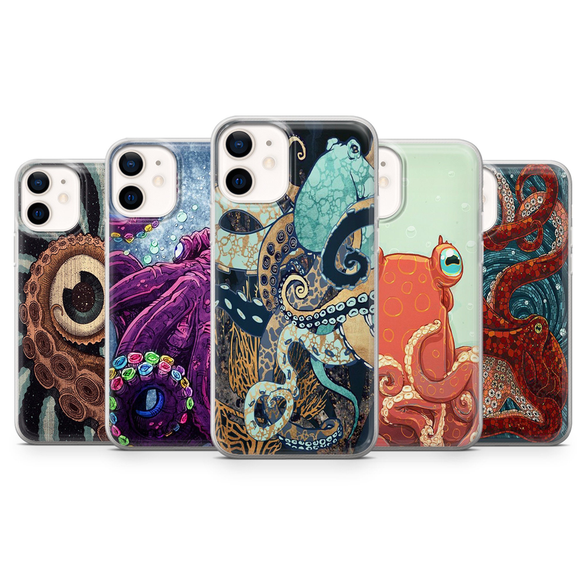  iPhone 14 Funny Octopus Release Kraken Marine Animal Retro Sea  Cool Case : Cell Phones & Accessories