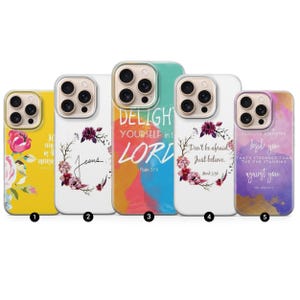 Christian Quotes Phone Case Bible Verses Case for iPhone 15,14,13,12,11,XR,8+,7 Samsung A12,S20,S21,A40,A71,A51 Galaxy S10e,S22,A32,A52,A70