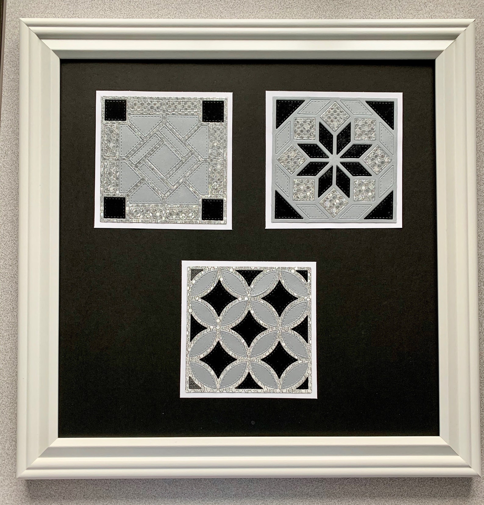 Black and silver wall hanging Etsy