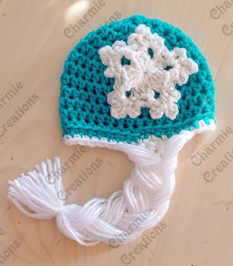 sold individually or as same size pairs Anna and Elsa inspired beanies
