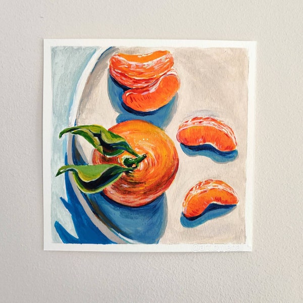 Handmade Original Painting - Clementine in Sunshine - art for your home/living space/interior