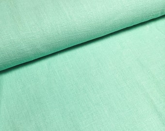 Linen Fabric Mint - washed Stonewashed Linen 250g/sqm