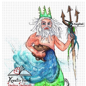 Digistamp Signe astrologique Verseau avec papiers