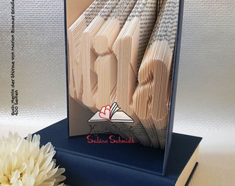 Folded book with name (example)