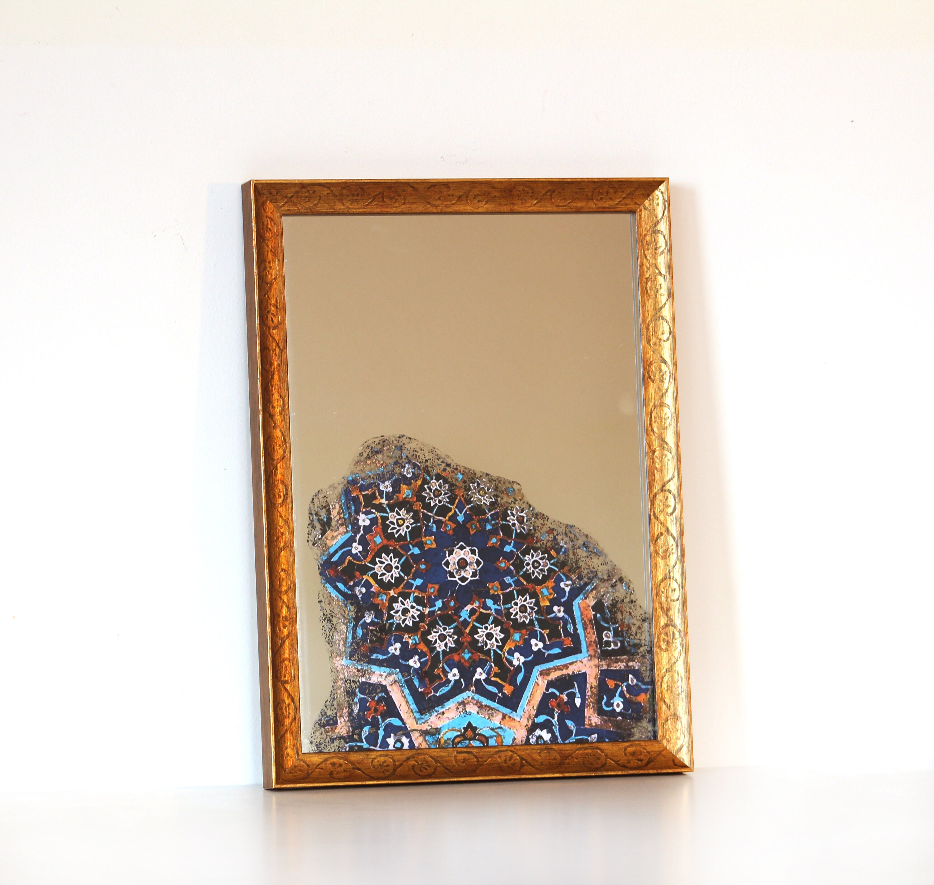 Miroir Mural Rectangulaire, Miroir Décoratif Fait à La Main, Motifs Perses