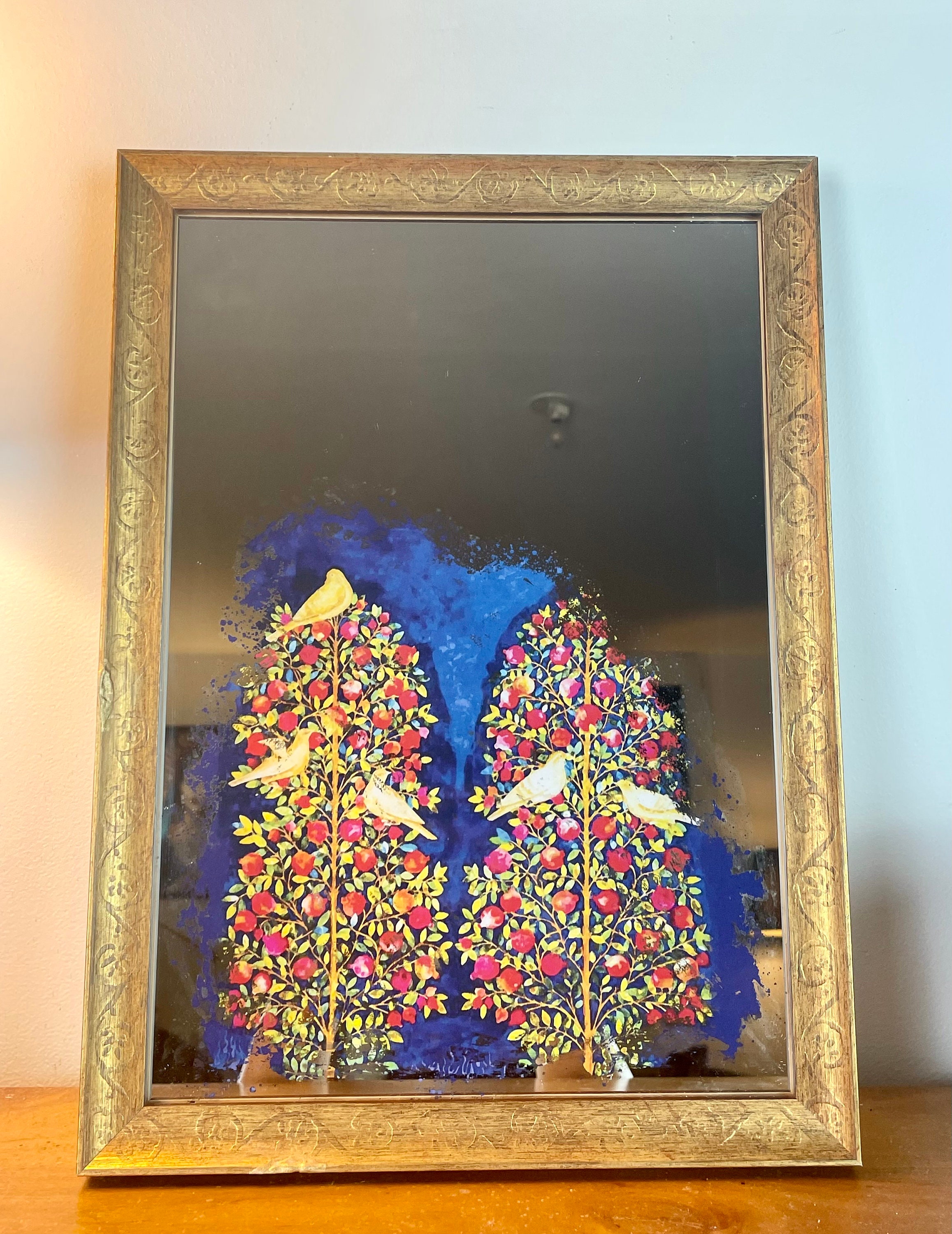 Miroir Mural Rectangulaire, Miroir Décoratif Fait à La Main, Motifs Perses