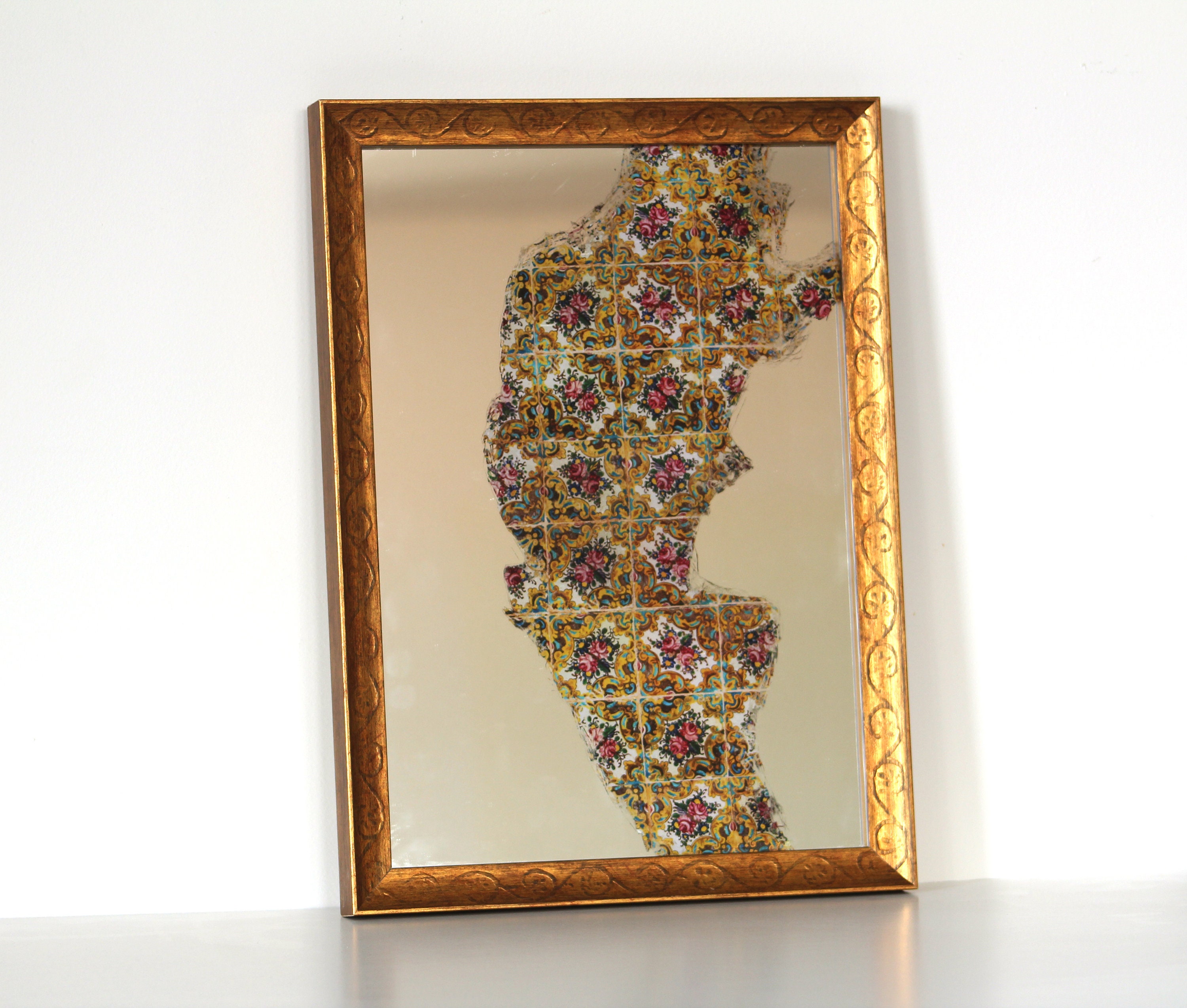 Miroir Mural Rectangulaire, Miroir Décoratif Fait à La Main, Motifs Perses