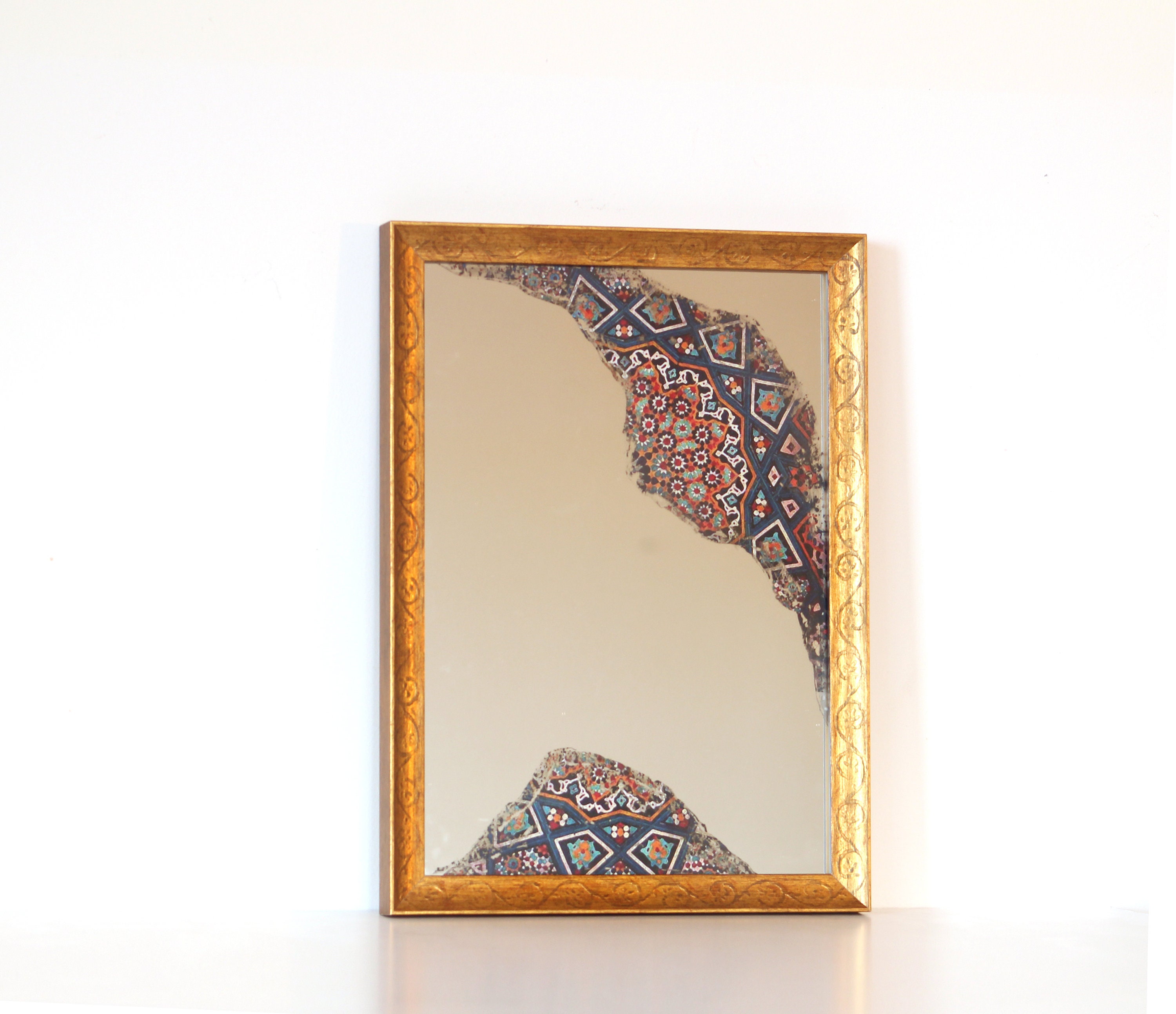 Miroir Mural Rectangulaire, Miroir Décoratif Fait à La Main, Motifs Perses