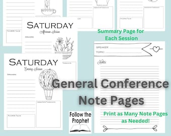 Diário de Notas da Conferência Geral SUD: Páginas de Resumo (Download Digital)