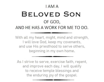 Impressão do tema do Sacerdócio Aarônico SUD - P&B para impressão - Ferramenta para memorização