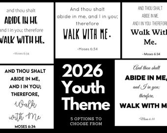Tema da Juventude SUD 2026 - 5 OPÇÕES - Moisés 6:34 - Ande Comigo