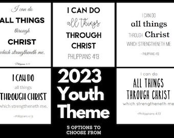 Tema da Juventude SUD 2023 - 5 OPÇÕES - Filipenses 3:14 - Posso todas as coisas em Cristo