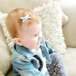 Mini gentle baby hair clips for babies with fine hair in Liberty of London prints image 8