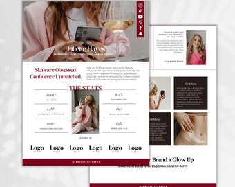 Canva UGC Media Kit Template: Skincare & Beauty Influencers