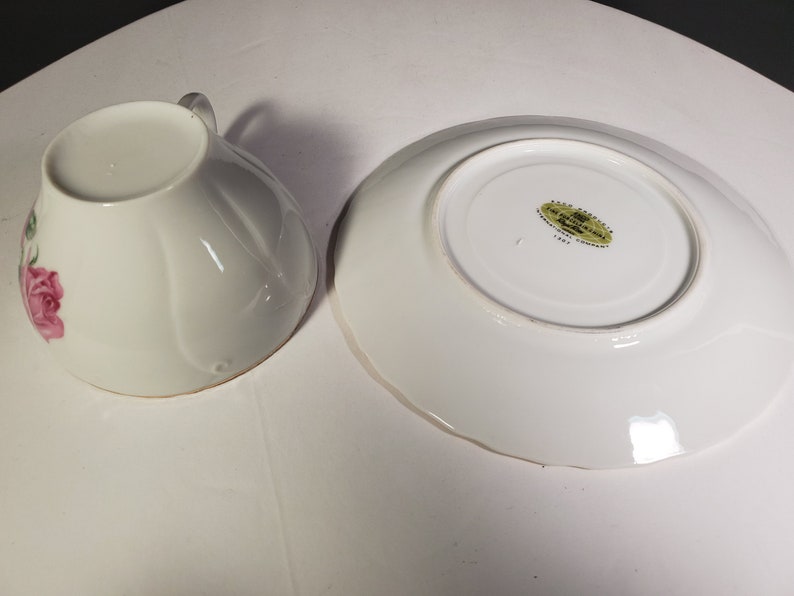 Ecko Products Rose Tea Cup and Saucer Vintage