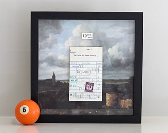 Once Were Peter Rabbit inspired ephemera framed collage