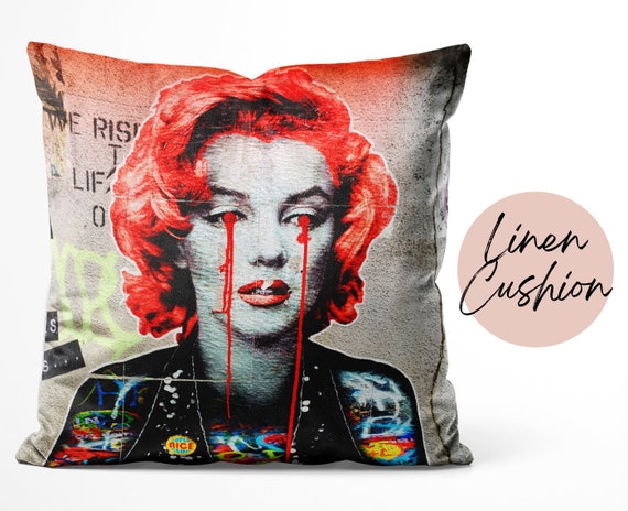 Tattoo Marilyn Monroe Graffiti Cushion Modern Pillow Throw - Etsy New  Zealand