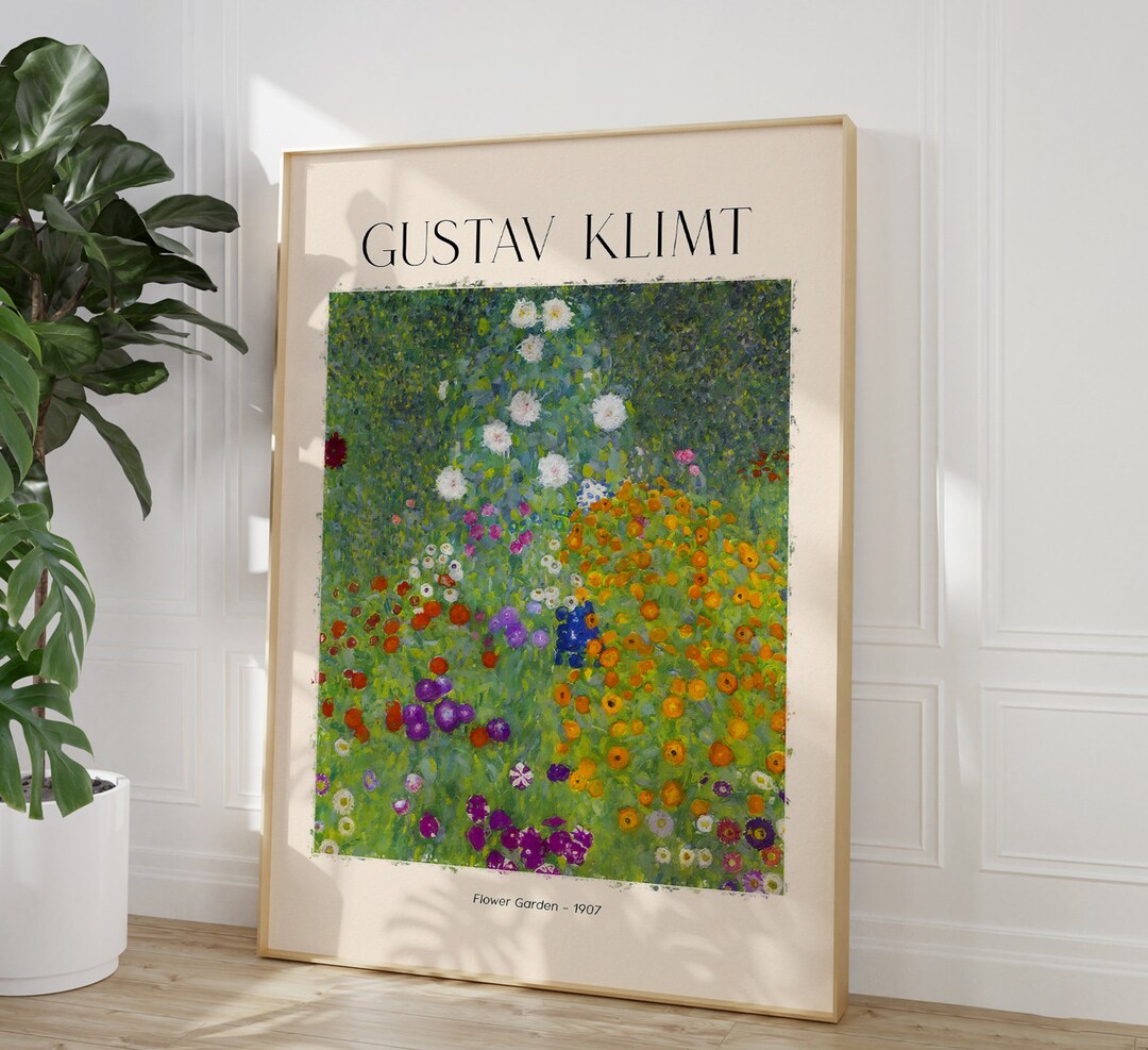 GUSTAV KLIMT Flower Garden 1907 Poster Framed Print Picture - Etsy Canada
