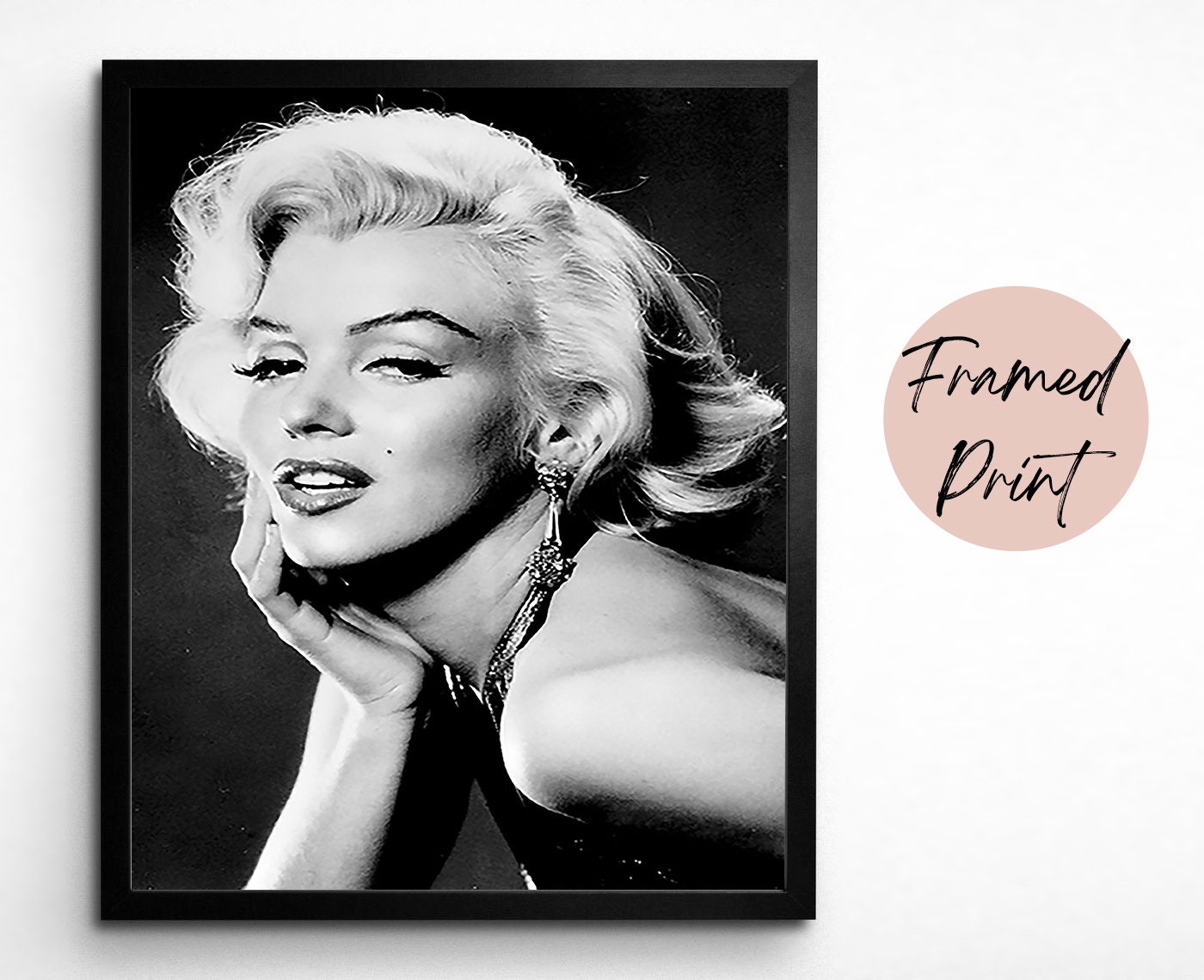 Marilyn Monroe framed print wall art gift print oversized wall Etsy