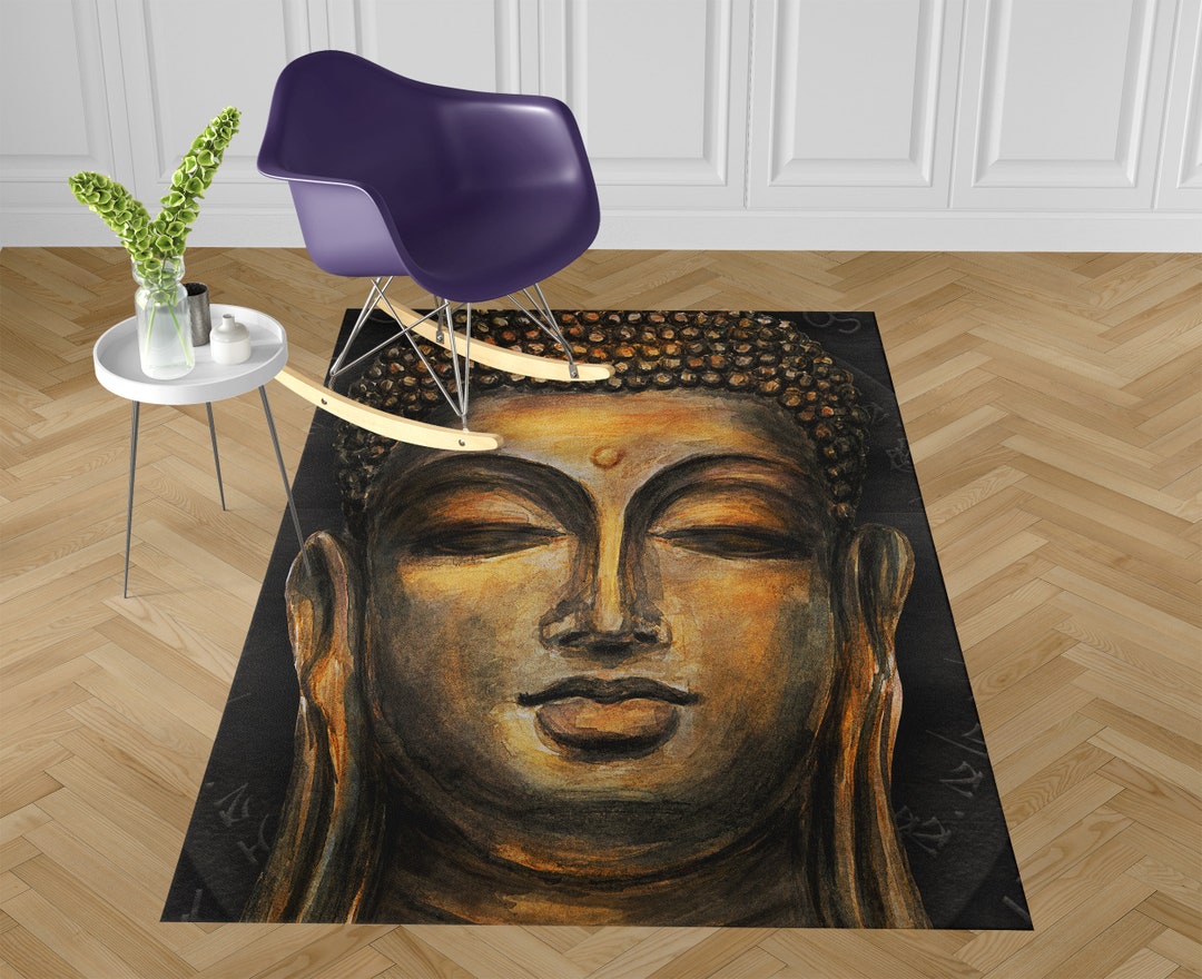 Peaceful Large Rug Large Rug Buddha Peaceful Buddhist Spiritual Velvet Shimmer - Etsy